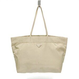 PRADA Beige Leather Tote Bag